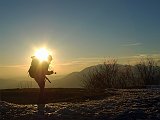 Sul Canto Alto con i colori del tramonto e con un incontro inaspettato l'8 marzo 09 - FOTOGALLERY